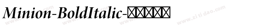 Minion-BoldItalic字体转换