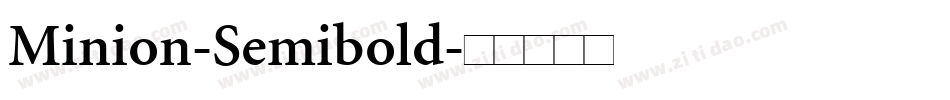 Minion-Semibold字体转换