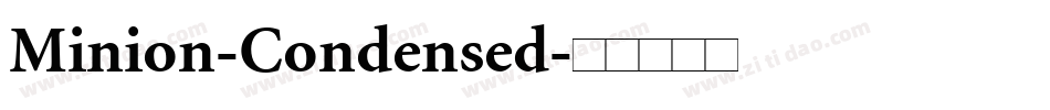 Minion-Condensed字体转换