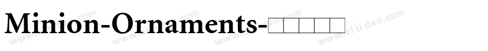 Minion-Ornaments字体转换