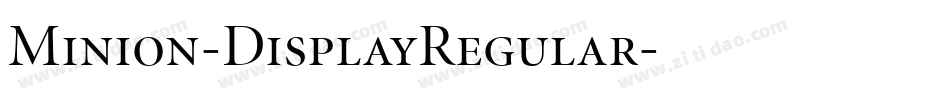Minion-DisplayRegular字体转换