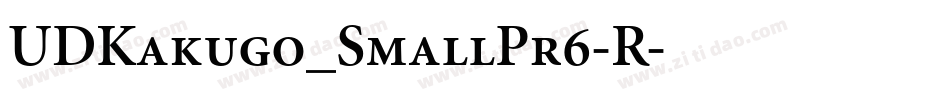 UDKakugo_SmallPr6-R字体转换