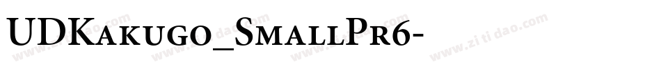 UDKakugo_SmallPr6字体转换