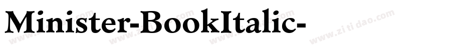 Minister-BookItalic字体转换