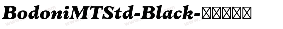 BodoniMTStd-Black字体转换
