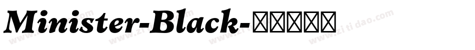Minister-Black字体转换
