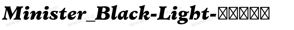 Minister_Black-Light字体转换