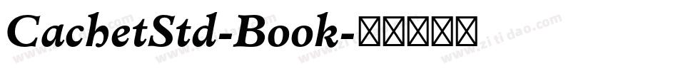 CachetStd-Book字体转换
