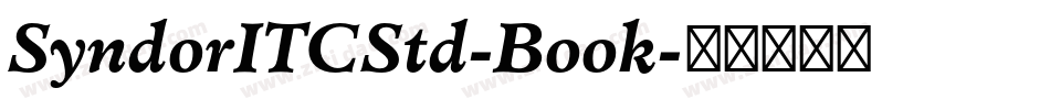SyndorITCStd-Book字体转换