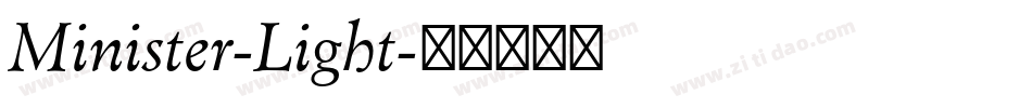 Minister-Light字体转换