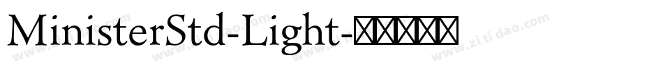 MinisterStd-Light字体转换