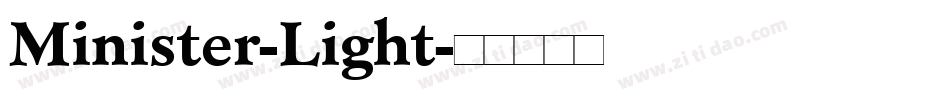 Minister-Light字体转换