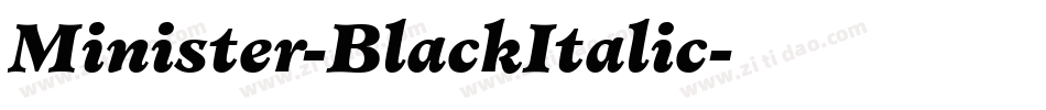 Minister-BlackItalic字体转换