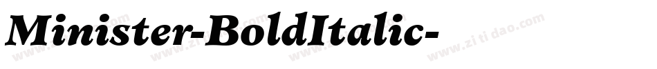 Minister-BoldItalic字体转换