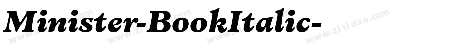 Minister-BookItalic字体转换