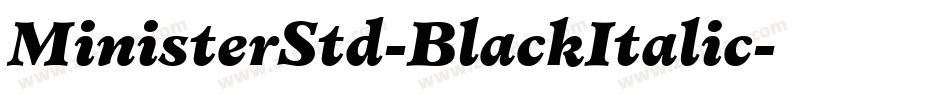 MinisterStd-BlackItalic字体转换