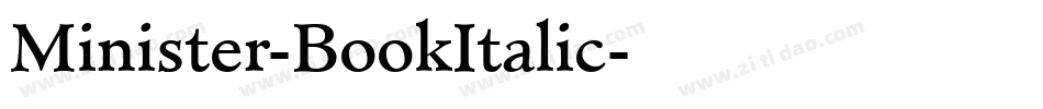 Minister-BookItalic字体转换