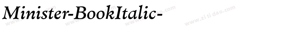 Minister-BookItalic字体转换