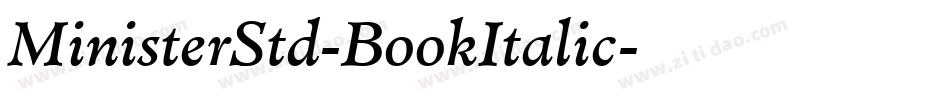 MinisterStd-BookItalic字体转换