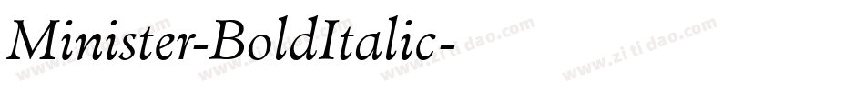 Minister-BoldItalic字体转换