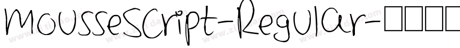 MousseScript-Regular字体转换
