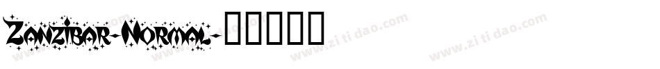 Zanzibar-Normal字体转换