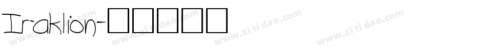Iraklion字体转换