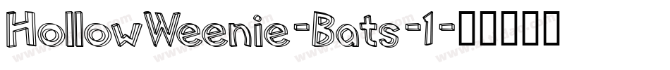 HollowWeenie-Bats-1字体转换