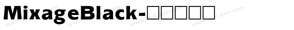 MixageBlack字体转换