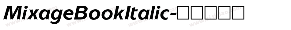 MixageBookItalic字体转换