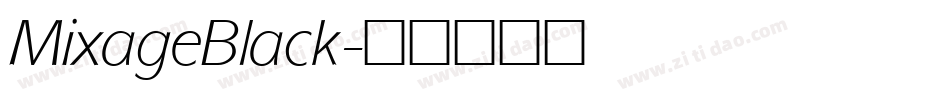 MixageBlack字体转换