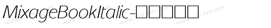 MixageBookItalic字体转换