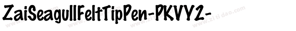 ZaiSeagullFeltTipPen-PKVY2字体转换