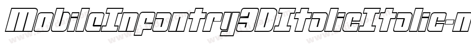 MobileInfantry3DItalicItalic-nPng字体转换 MobileInfantry3DItalicItalic-nPng字体转换