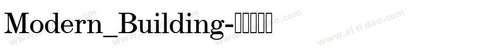 Modern_Building字体转换