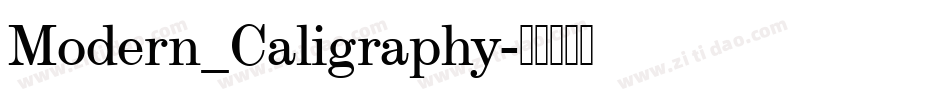 Modern_Caligraphy字体转换