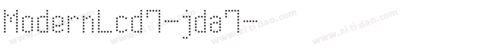ModernLcd7-jda7字体转换