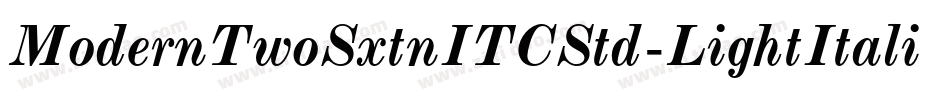 ModernTwoSxtnITCStd-LightItalic字体转换