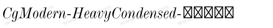 CgModern-HeavyCondensed字体转换