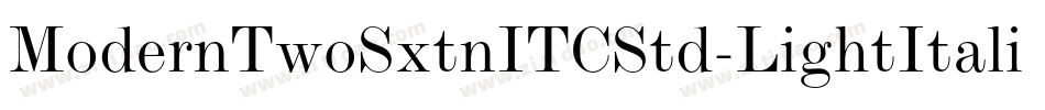 ModernTwoSxtnITCStd-LightItalic字体转换