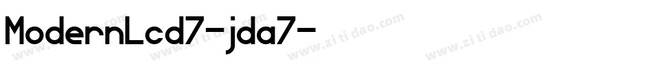 ModernLcd7-jda7字体转换