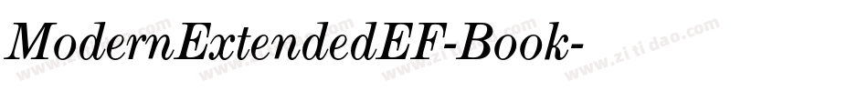ModernExtendedEF-Book字体转换