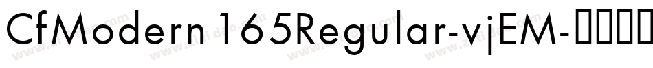 CfModern165Regular-vjEM字体转换