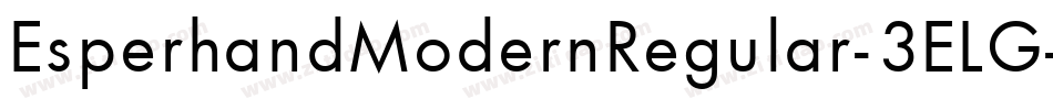 EsperhandModernRegular-3ELG字体转换