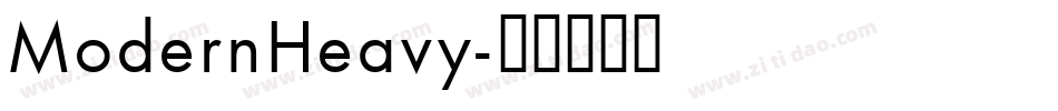 ModernHeavy字体转换