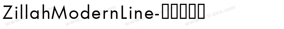 ZillahModernLine字体转换