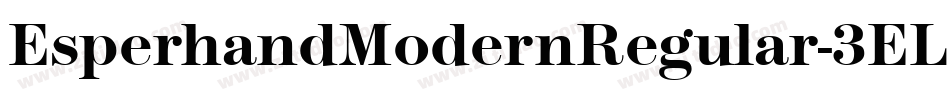 EsperhandModernRegular-3ELG字体转换