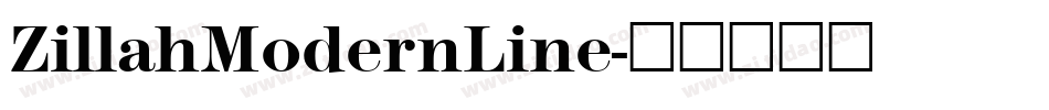 ZillahModernLine字体转换