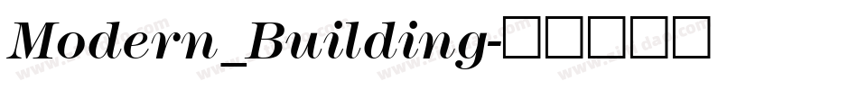 Modern_Building字体转换