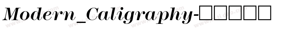 Modern_Caligraphy字体转换